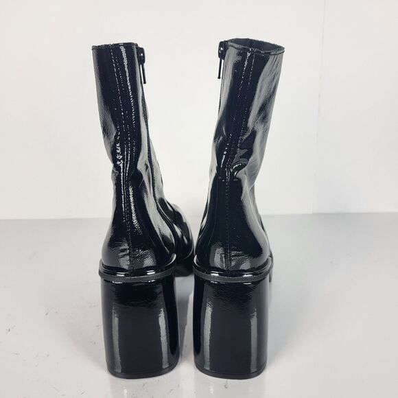 Free People Ruby Platform Boots Black Patent Leather wet look size 40 - Picture 4 of 14